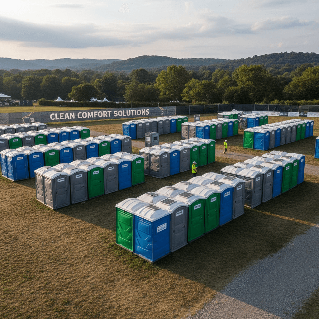 Multiple restroom units at worksite