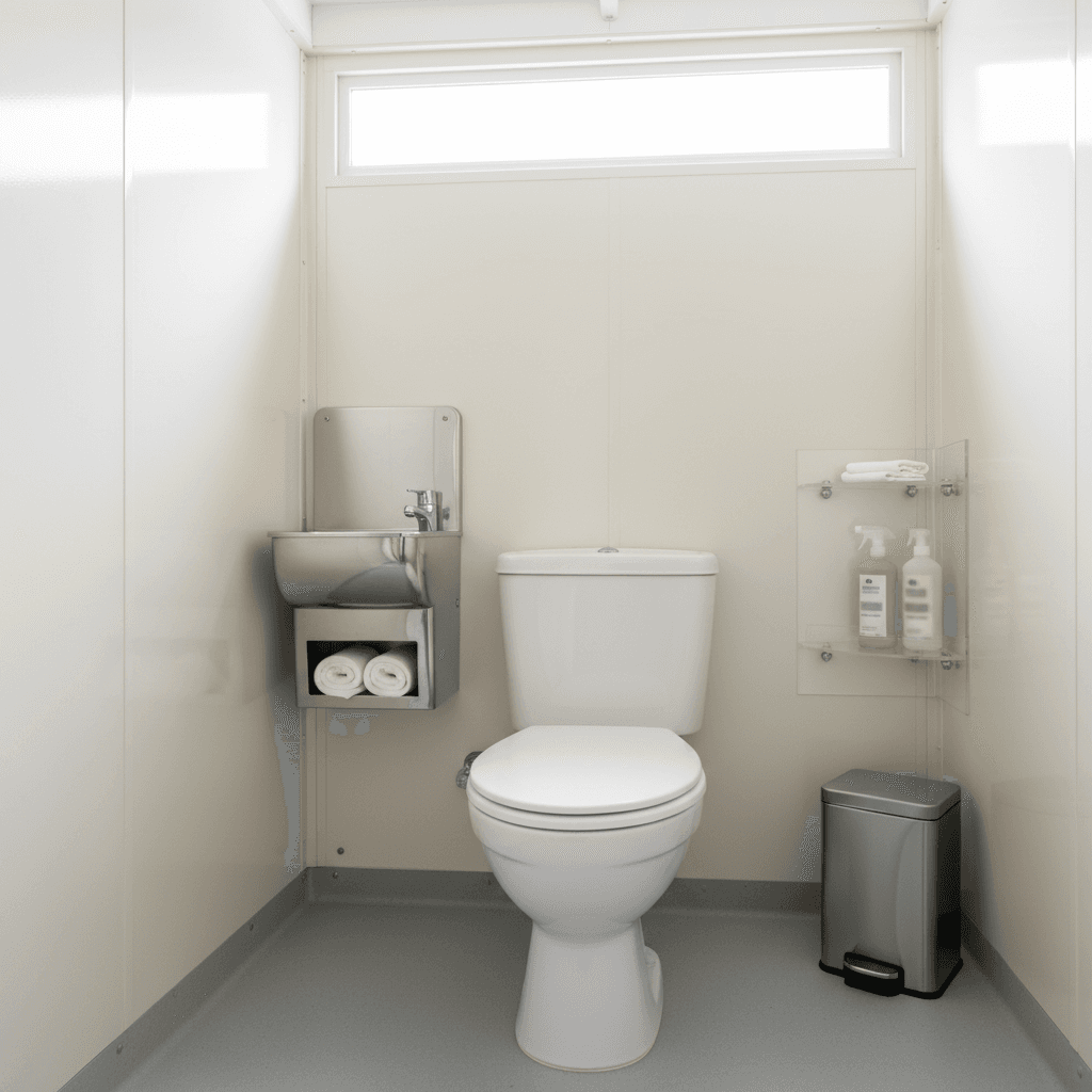 Clean restroom interior